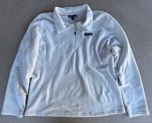 Patagonia Micro D 1/4 Zip Fleece Pullover Women's Cream Size XL STY 26278